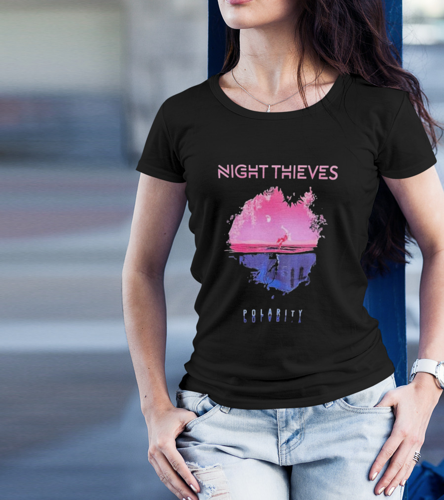 Night Thieves Polarity Pink And Blue Reflection Scene T-Shirt