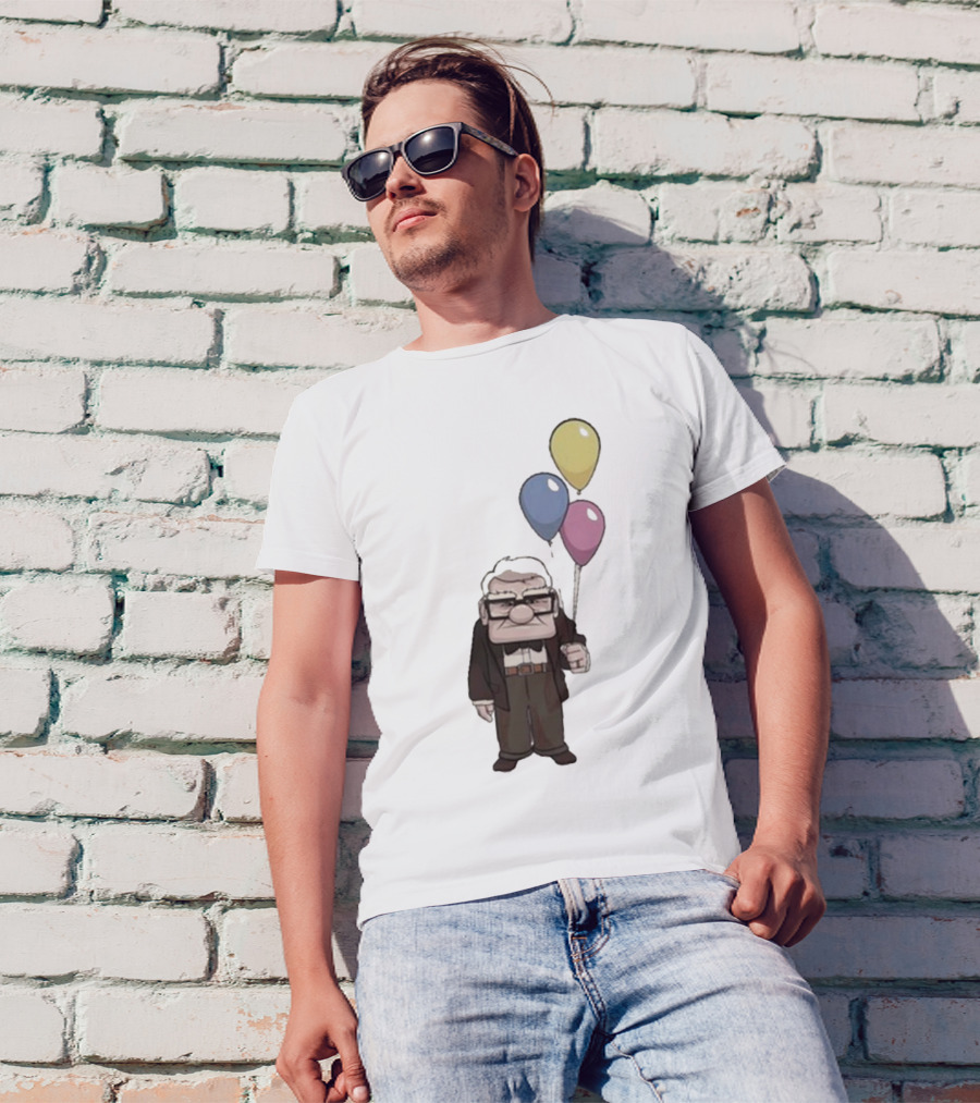 Nika Carl Fredricksen From Up Costume Geno Balloons Character T-Shirt