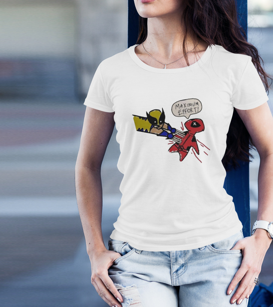 Maximum Effort Deadpool Stabbed By Wolverine T-Shirt