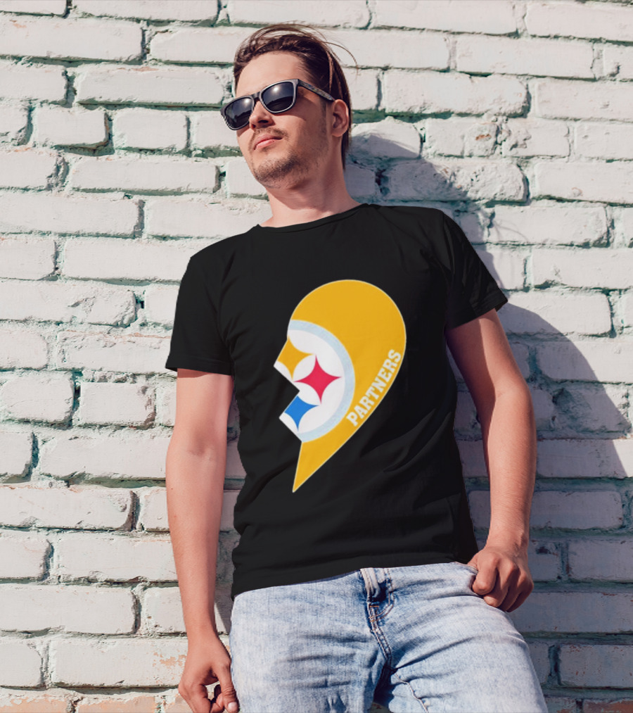 Steelers Partners Half Heart Logo Emblem T-Shirt