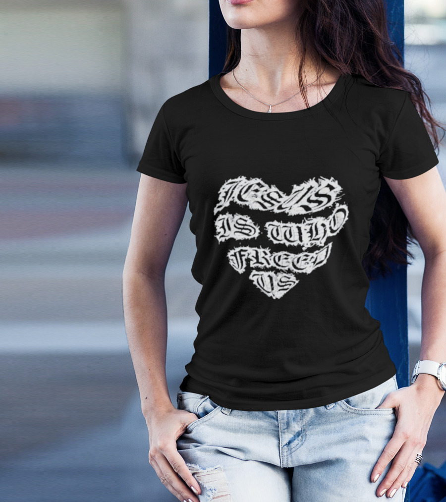 Kai Cenat Wearing Jesus Is Who Freed Us Heavens Fallen Angels Do You Know Jesus T-Shirt