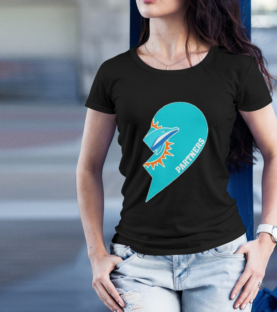 Miami Dolphins Partners Half Heart T-Shirt