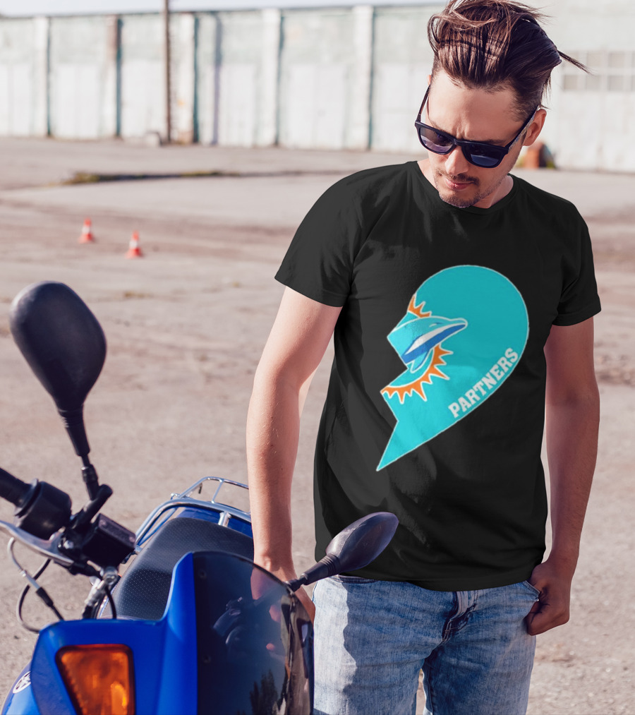 Miami Dolphins Partners Half Heart T-Shirt
