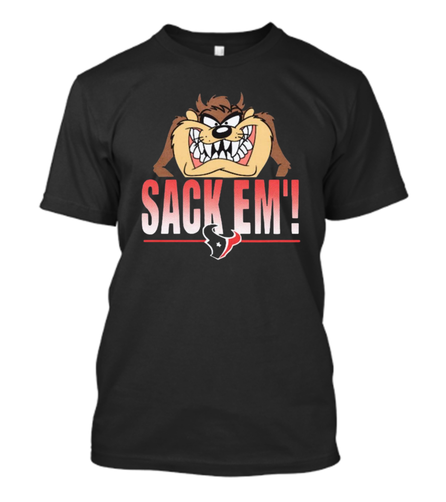 Looney Tunes Taz Sack Em’ Houston Texans NFL T-Shirt