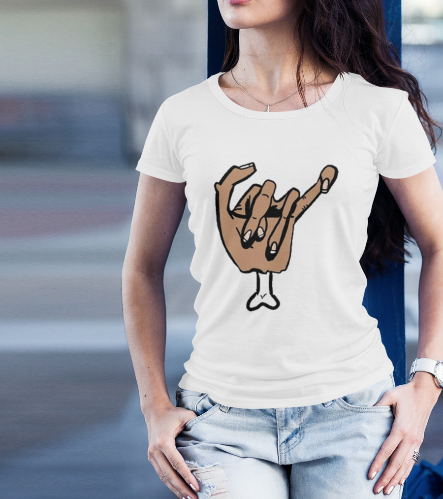 Ricky Berwick Crippled Bone Hand Gesture T-Shirt