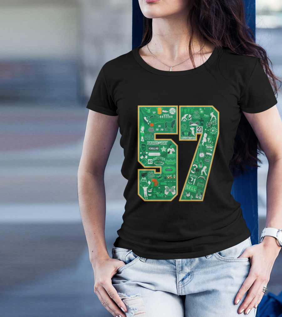 Oakland Athletics History Battle Of The Bay 57 Years Legends Sell 1989 MVP Rickey Henderson T-Shirt