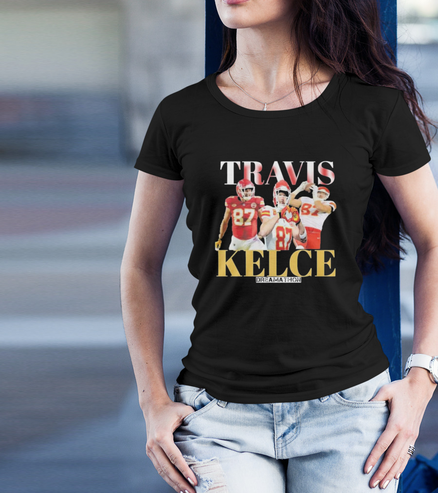 Travis Kelce Kansas City Chiefs Dreamathon Players Action Trio T-Shirt