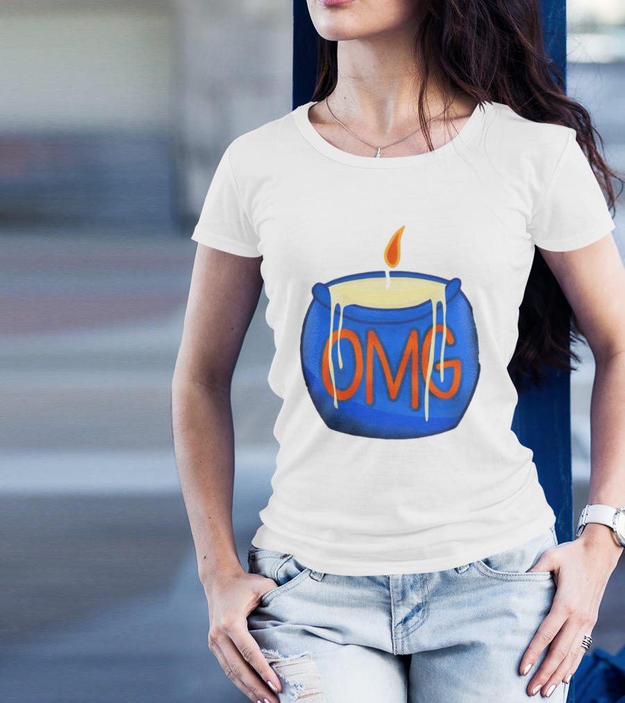 OMG Rally Candle New York Mets Blue Flame T-Shirt