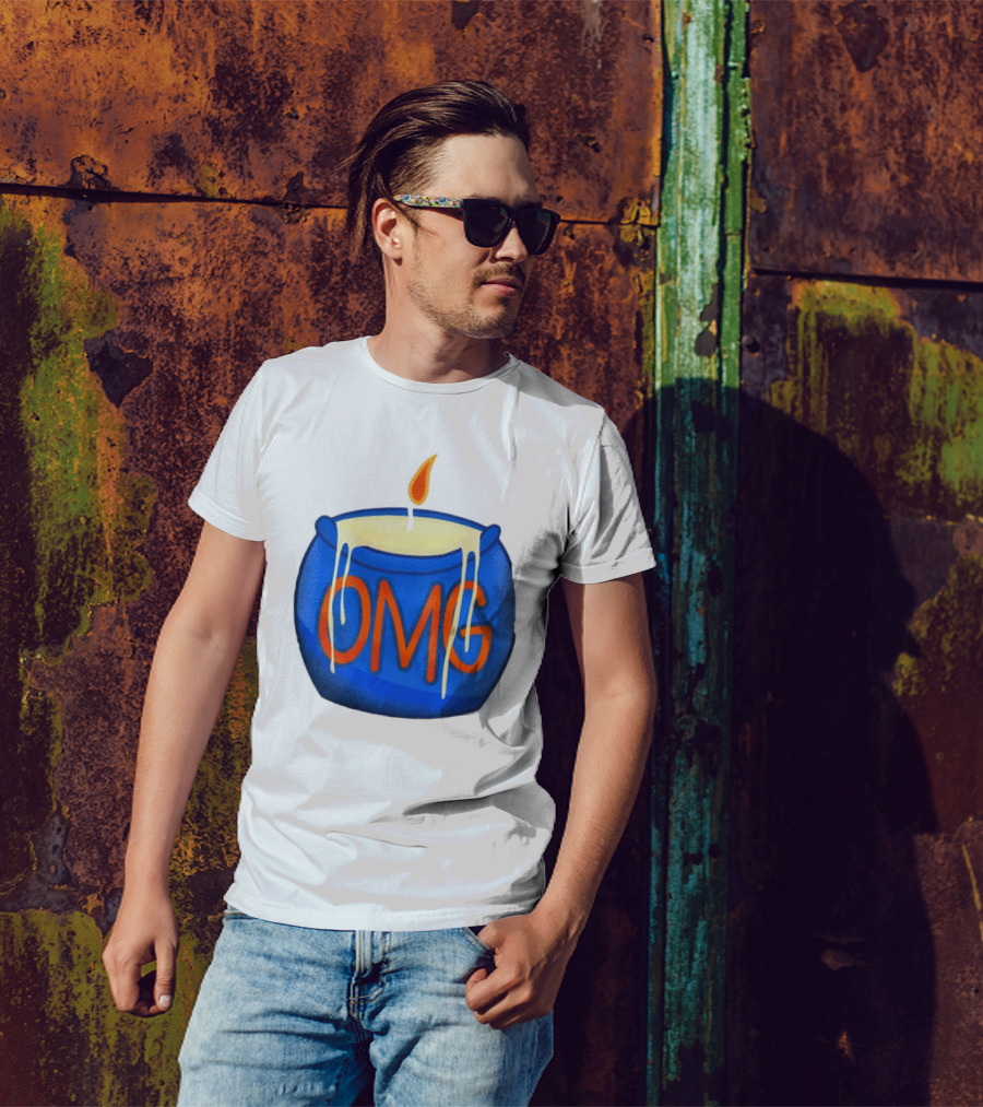 OMG Rally Candle New York Mets Blue Flame T-Shirt
