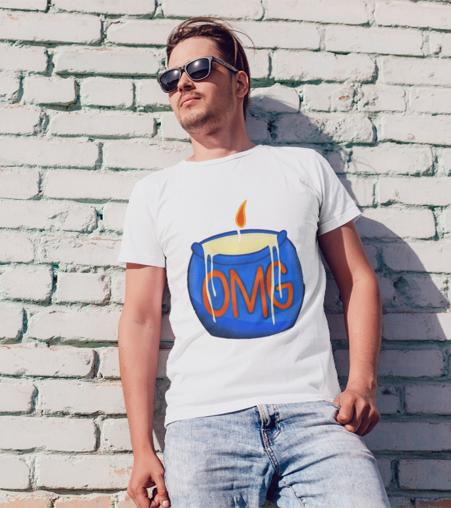 OMG Rally Candle New York Mets Blue Flame T-Shirt