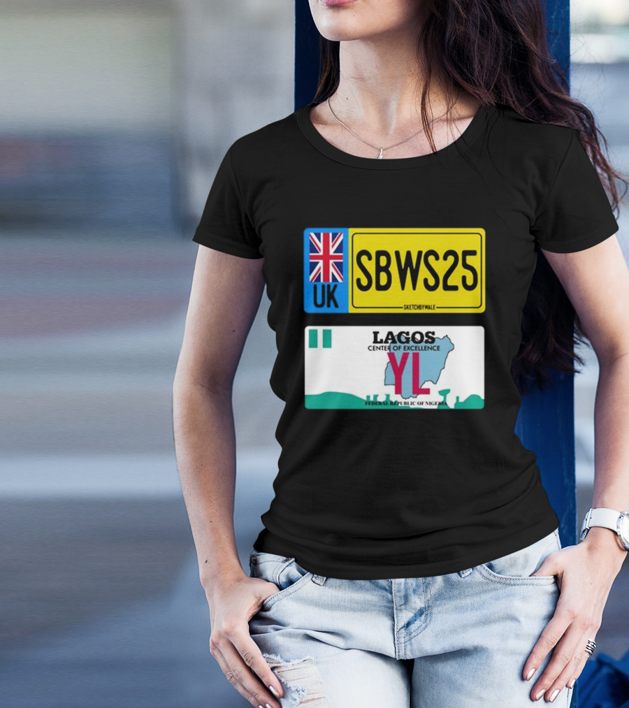 UK SBWS25 Lagos Center Of Excellence Federal Republic Of Nigeria Plate T-Shirt