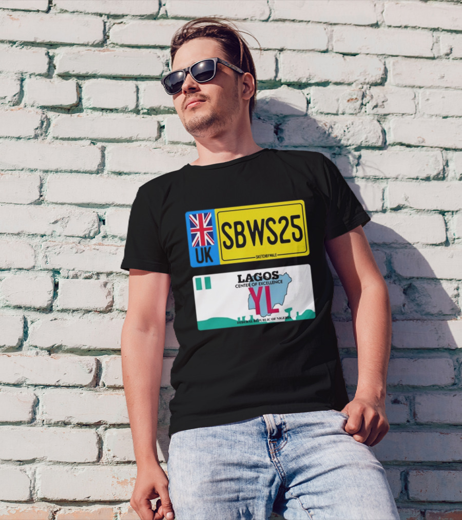 UK SBWS25 Lagos Center Of Excellence Federal Republic Of Nigeria Plate T-Shirt
