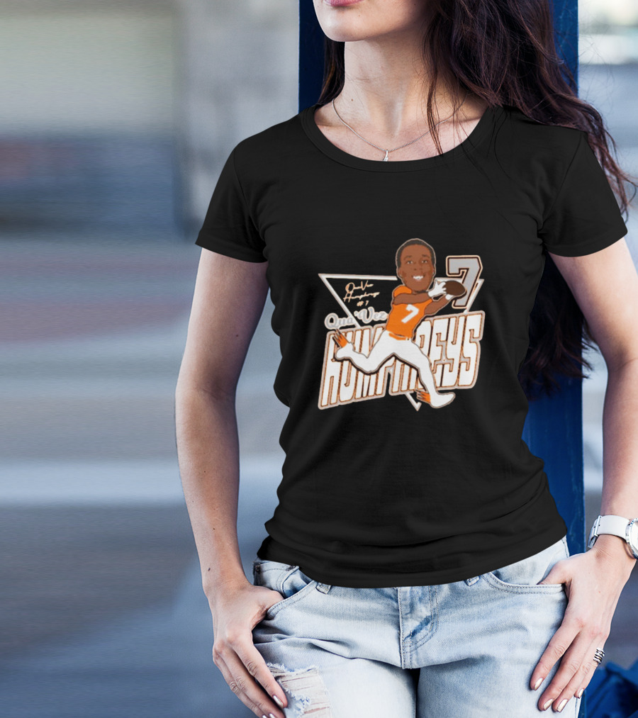 Qua’Vez Humphreys 7 Sam Houston Bearkats Football Caricature Signature T-Shirt