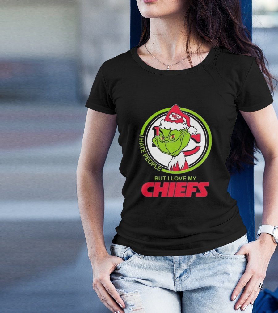 The Grinch I Hate People But I Love My Chiefs Kansas City T-Shirt