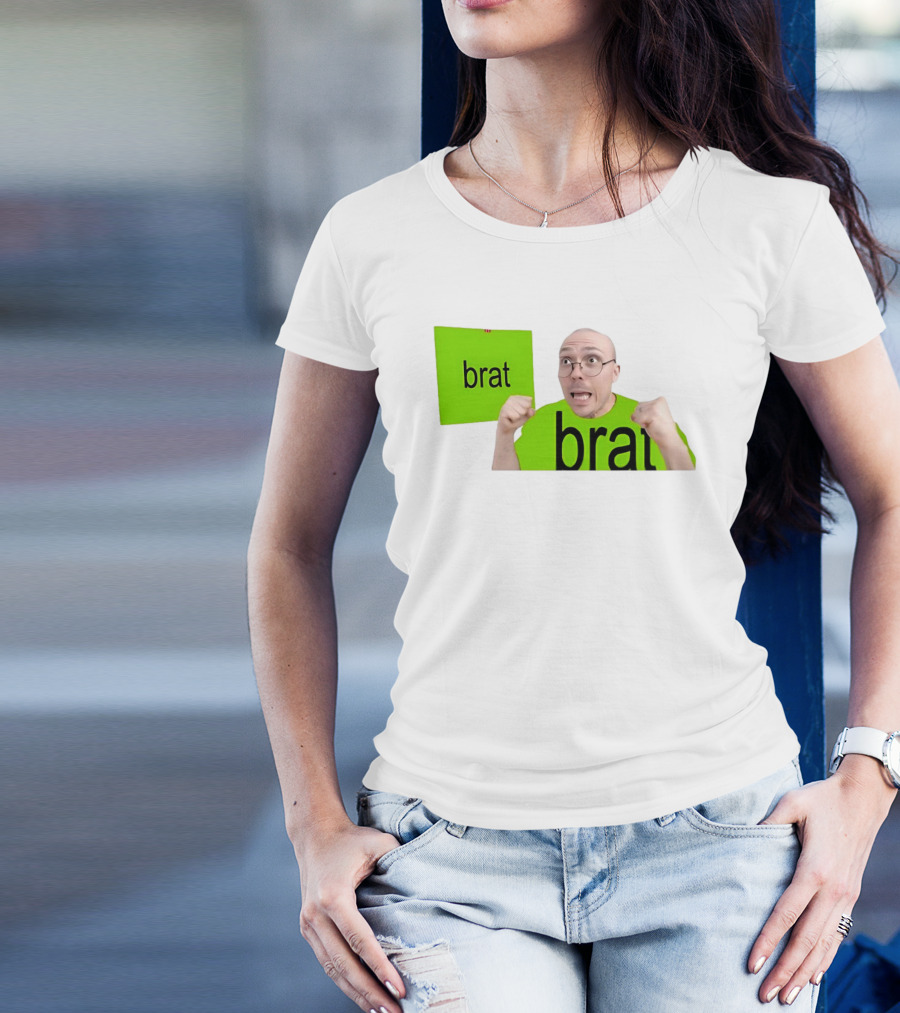 Anthony Fantano Brat Neon Green Double Brat Face T-Shirt
