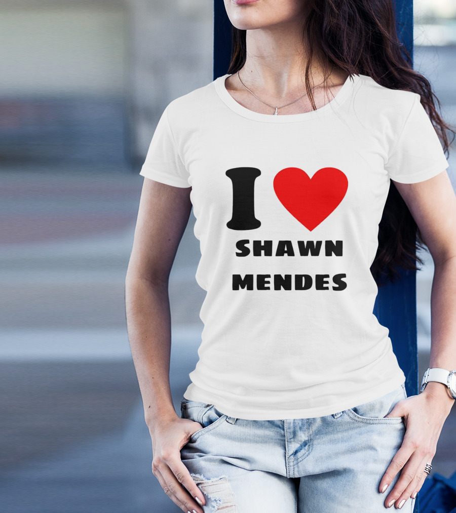 I Love Shawn Mendes Heart T-Shirt