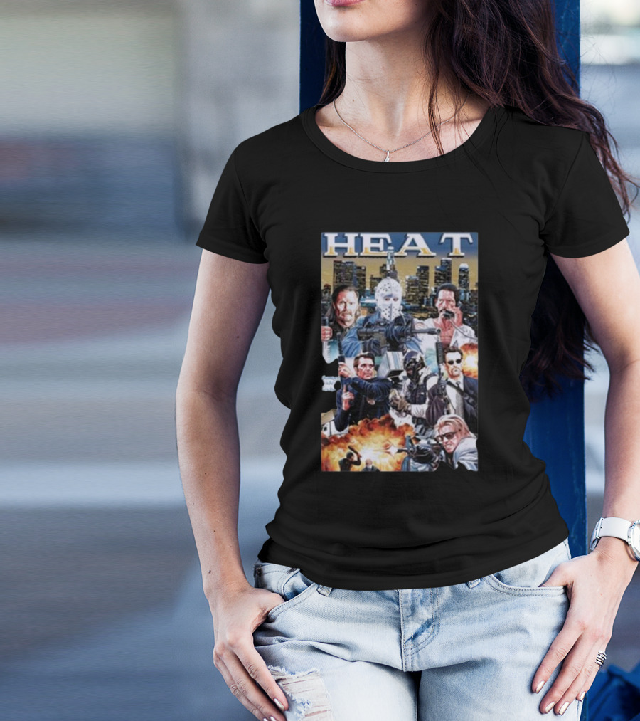 HEAT Movie Crossover Gunfight Action Heroes T-Shirt