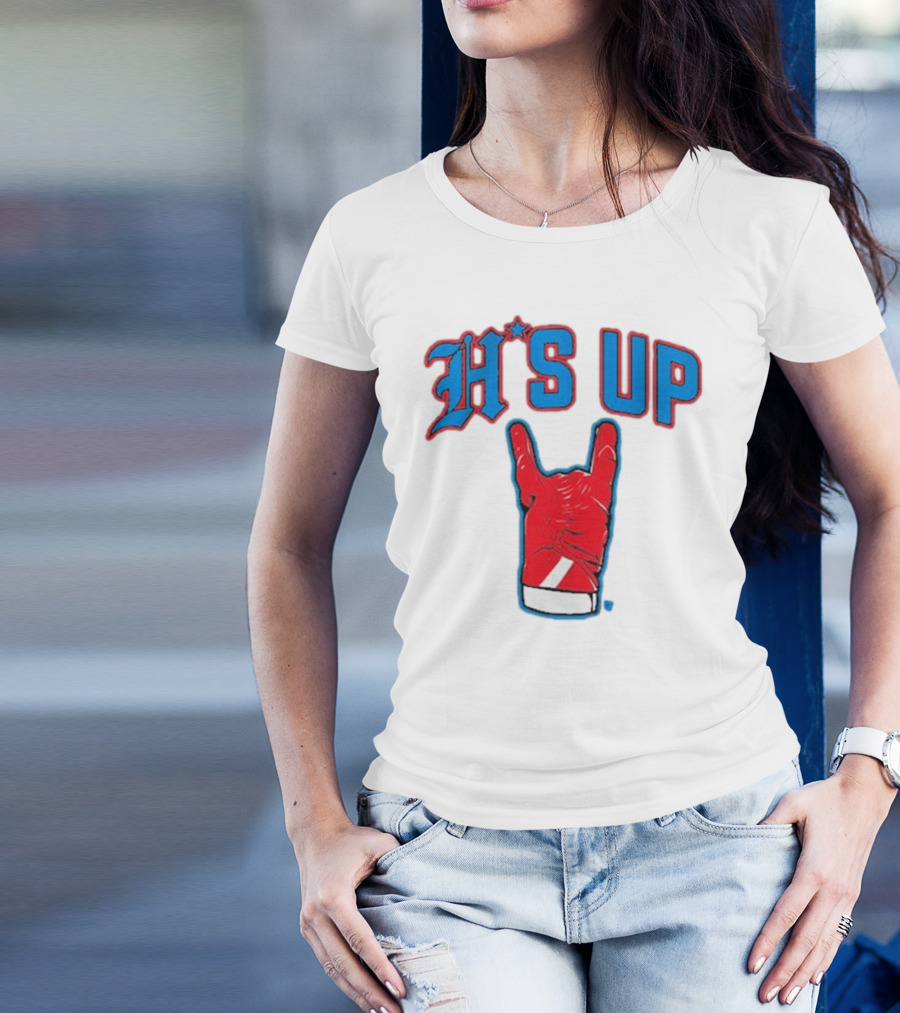 H’s Up Houston Football Hand Gesture T-Shirt