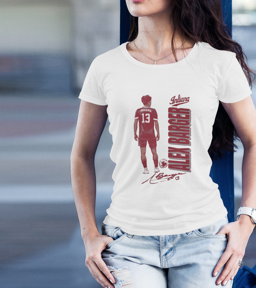 Indiana Soccer Alex Barger 13 Signature T-Shirt
