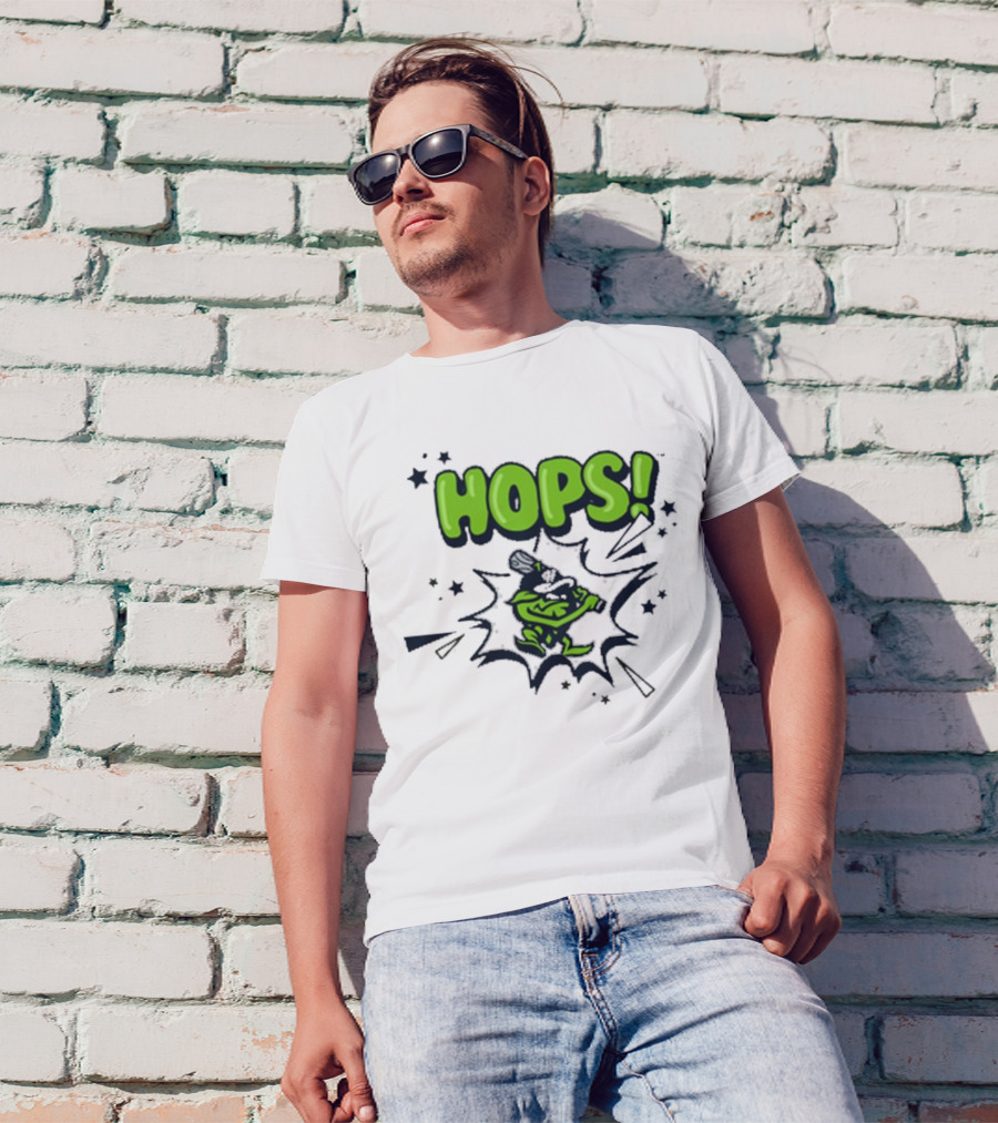 Hops Comic Burst Baseball 108 Stitches Youth T-Shirt