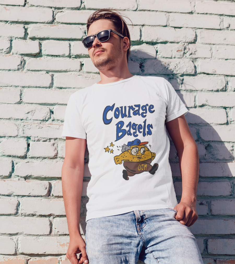 Courage Bagels OJM New York Mets Cartoon Character T-Shirt