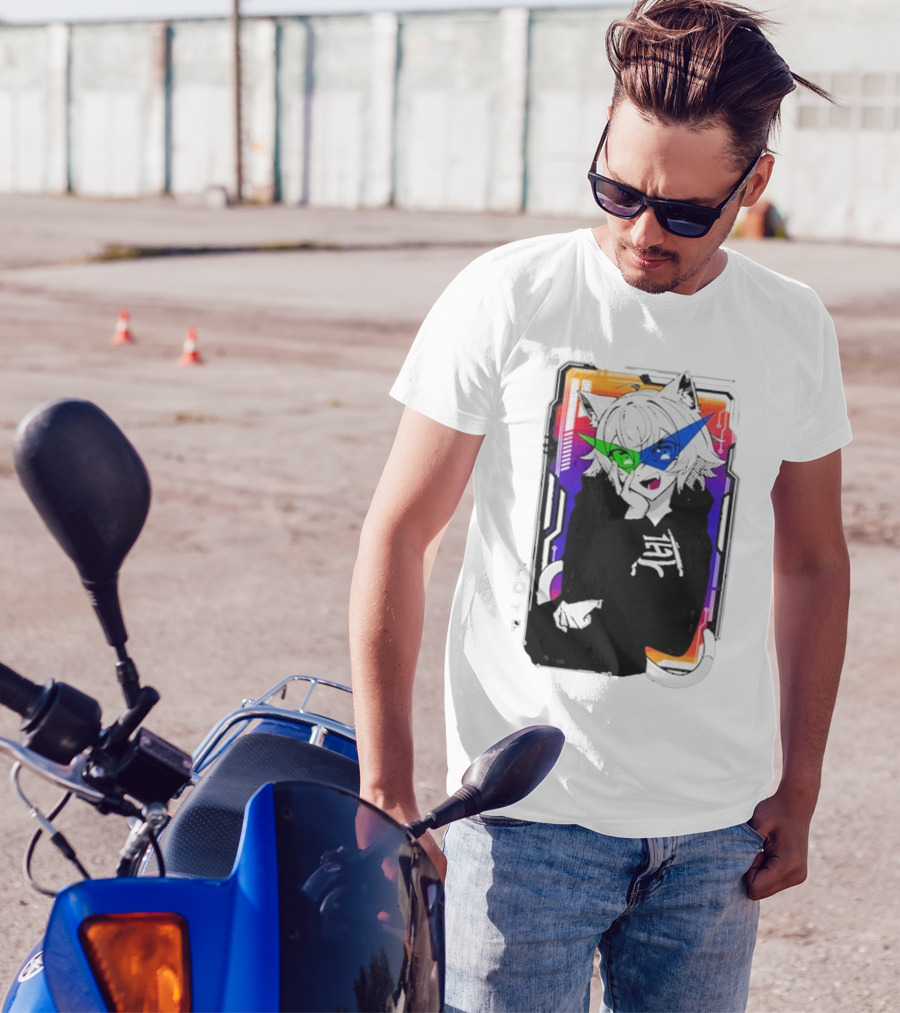 Elasticdroid Gamersupps Anime Cat Ears Cyberpunk T-Shirt