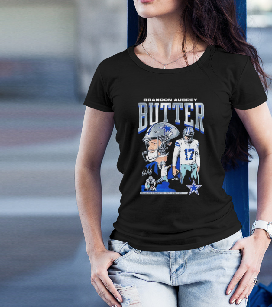 Brandon Aubrey Butter Dallas Cowboys NFL Vintage Football Player T-Shirt