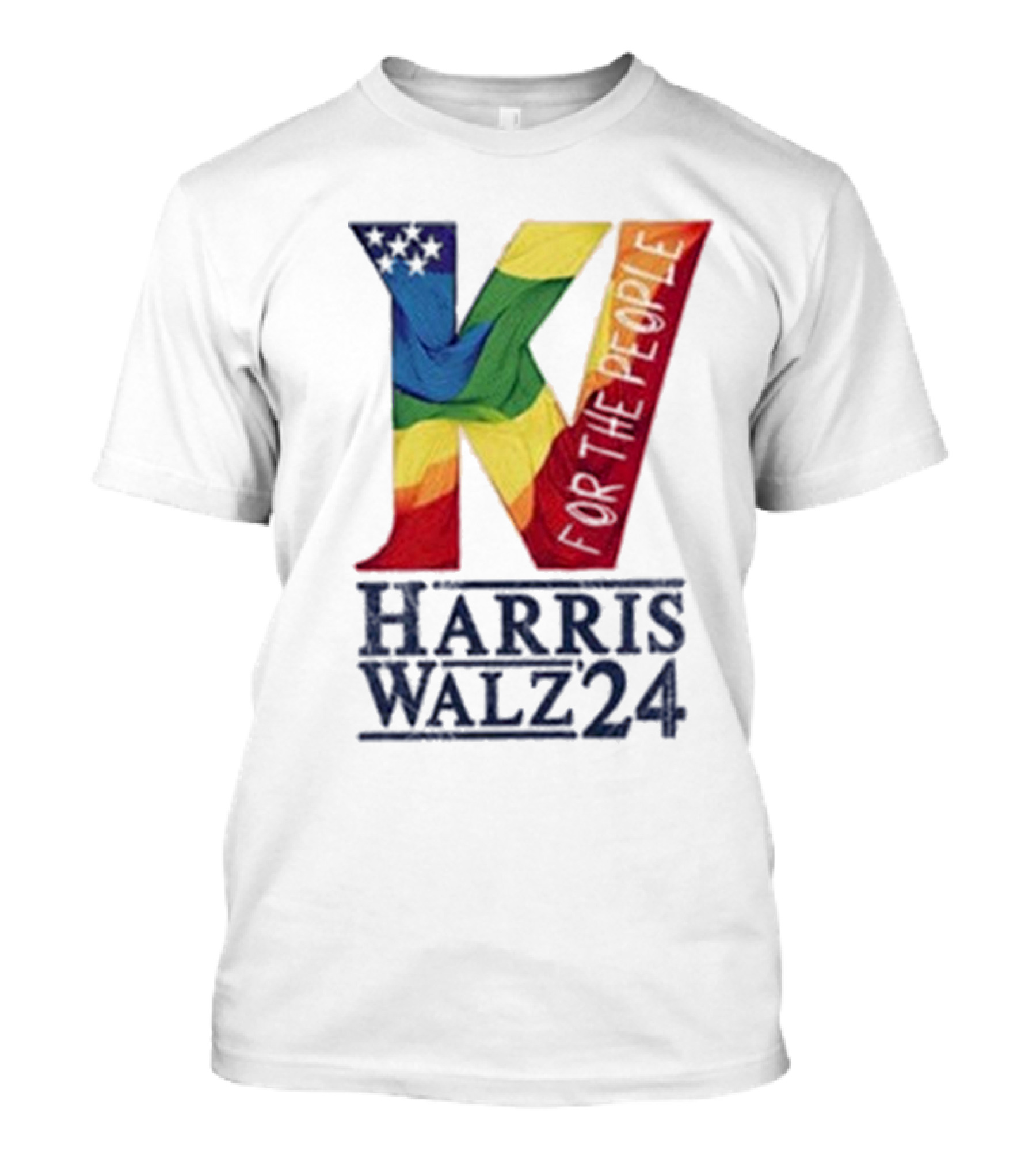 Harris Walz 2024 K For The People Vote For Harris Walz Election Lady Kamala Harris Tim Walz T-Shirt