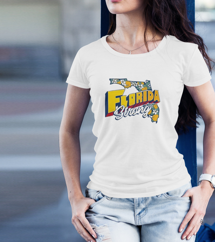 Hurricane Milton Florida Strong State Map Citrus T-Shirt