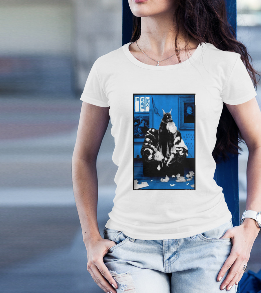 Jack White October 10 2024 Tour Poster Lodge Room Los Angeles CA With Dog T-Shirt