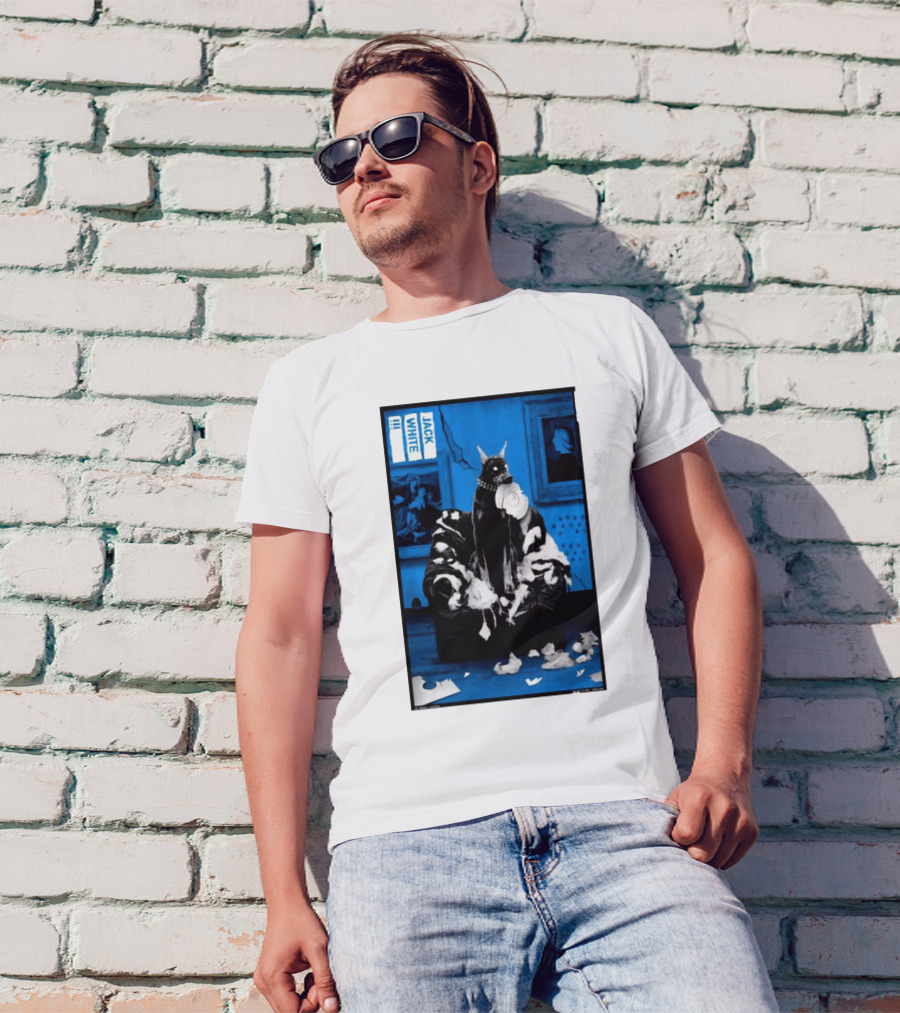 Jack White October 10 2024 Tour Poster Lodge Room Los Angeles CA With Dog T-Shirt