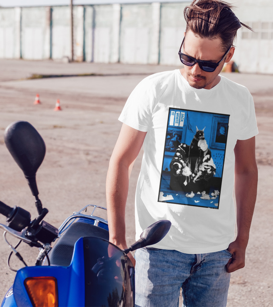 Jack White October 10 2024 Tour Poster Lodge Room Los Angeles CA With Dog T-Shirt