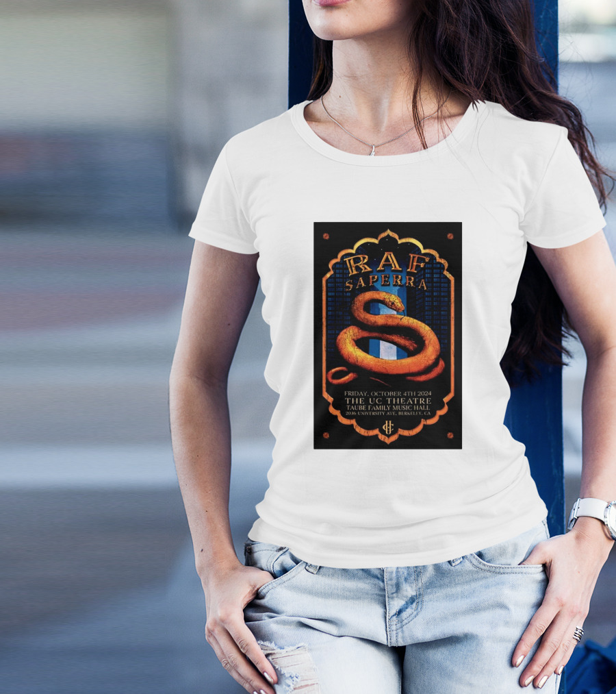 Raf Saperra October 4 2024 Live At The UC Theatre Taube Family Music Hall Berkeley CA T-Shirt
