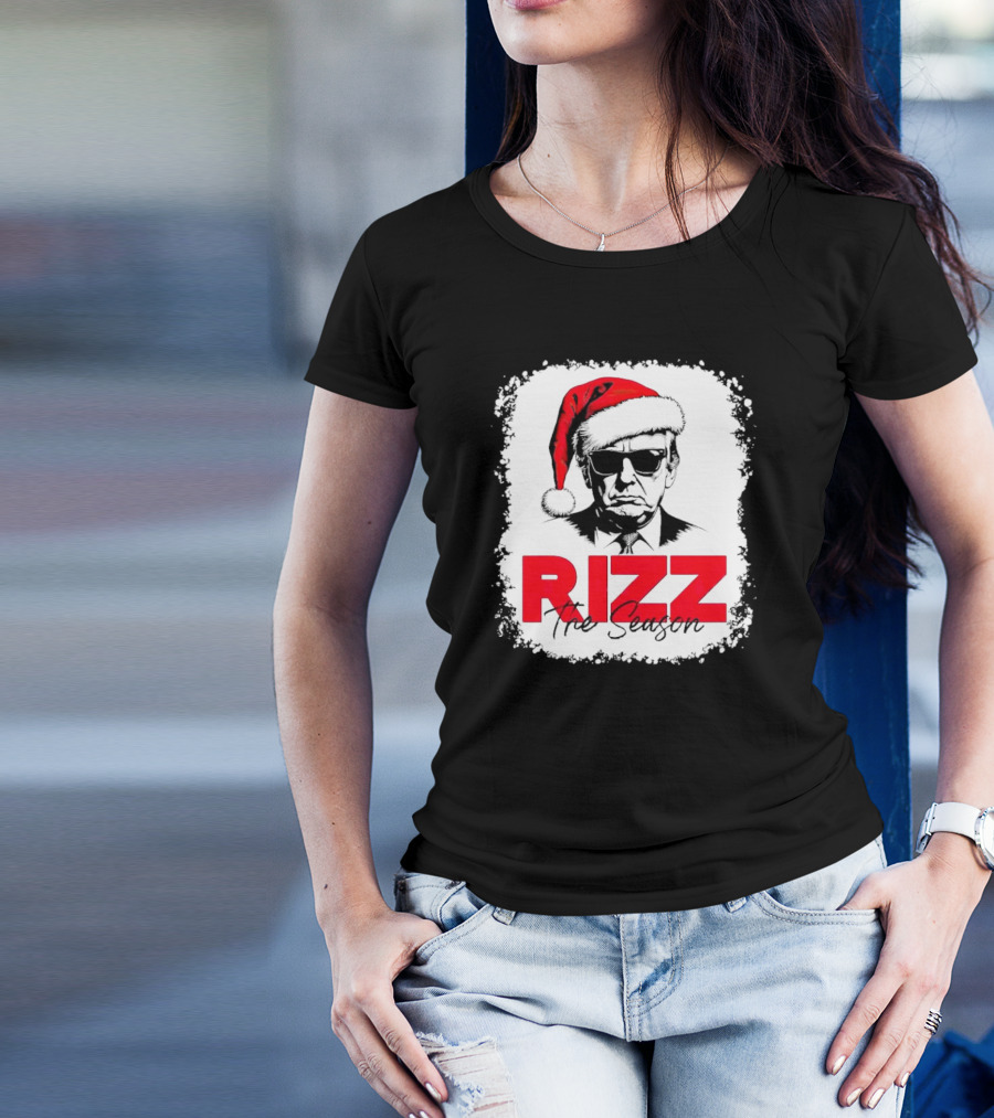 Rizz The Season Trump Santa Hat Christmas T-Shirt