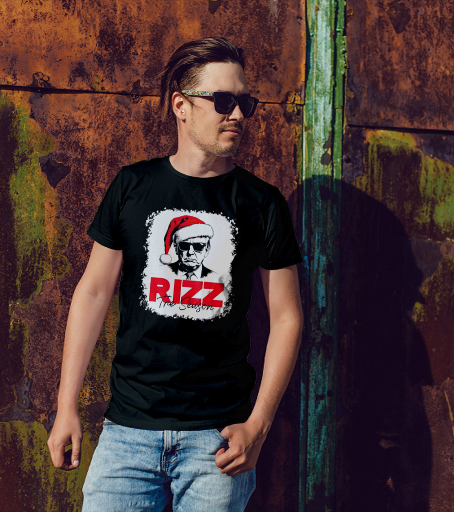 Rizz The Season Trump Santa Hat Christmas T-Shirt