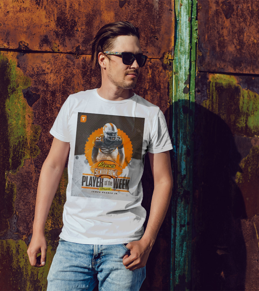 James Pearce Jr. Tennessee Volunteer Reese's Senior Bowl Player Of The Week T-Shirt