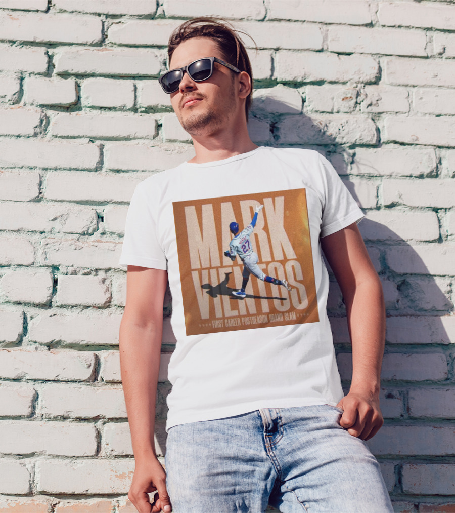 Mark Vientos New York Mets First Career Postseason Grand Slam Baseball Player Action T-Shirt