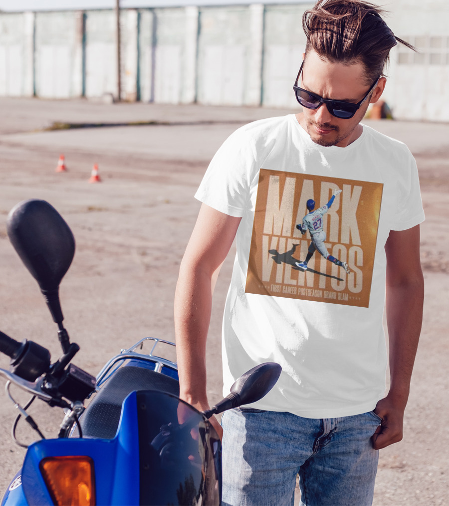 Mark Vientos New York Mets First Career Postseason Grand Slam Baseball Player Action T-Shirt