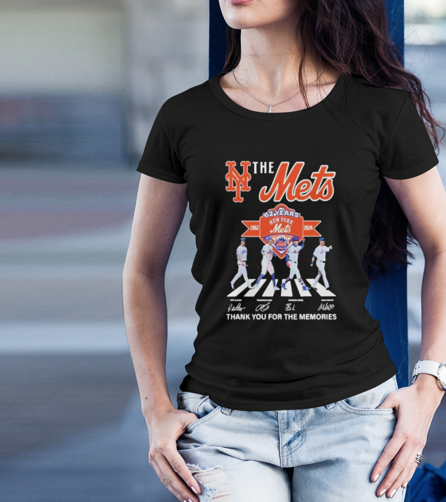 The Mets 62 Years New York Mets 1962-2024 Thank You For The Memories T-Shirt