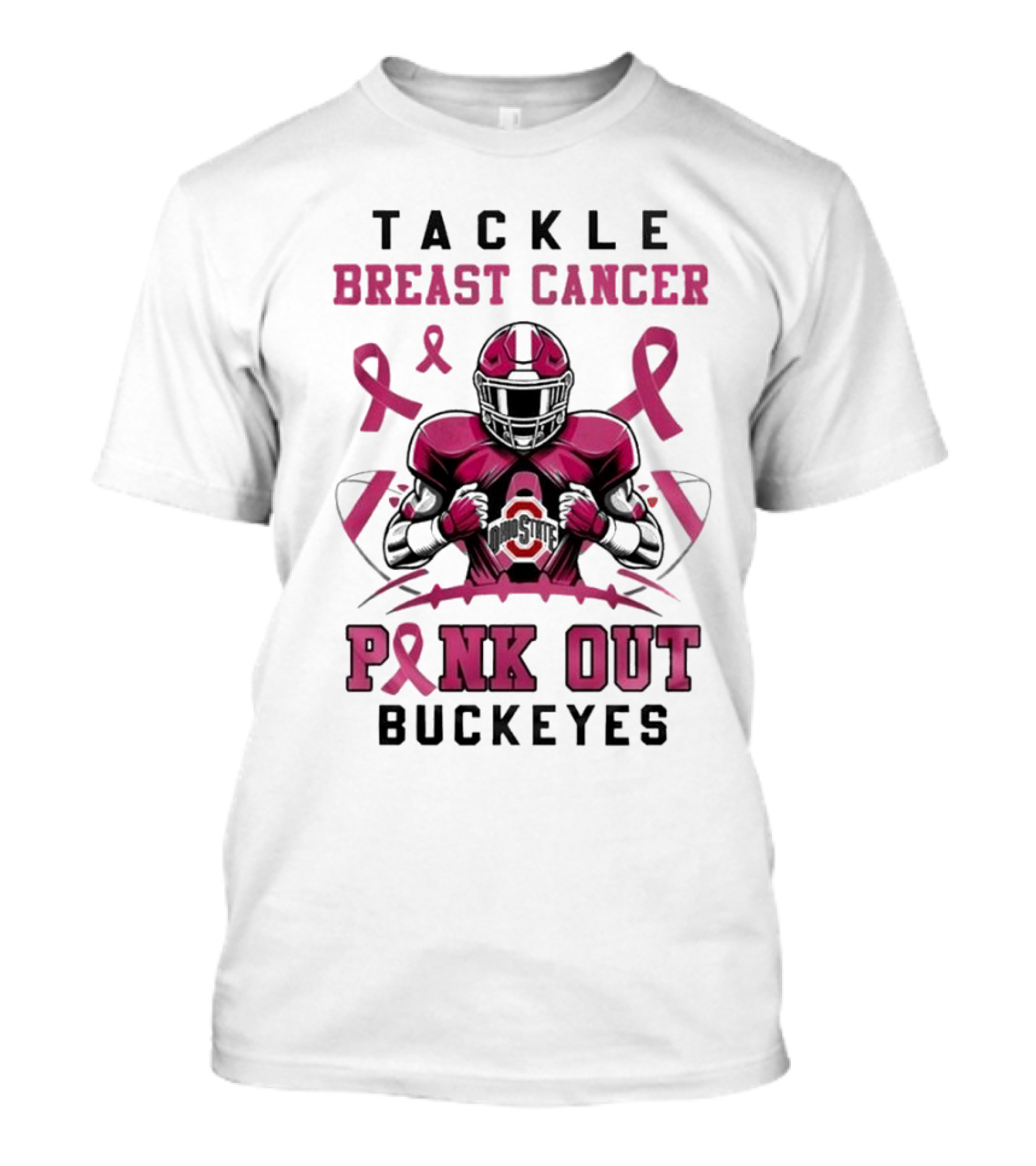 Tackle Breast Cancer Pink Out Buckeyes 2024 Ohio State T-Shirt