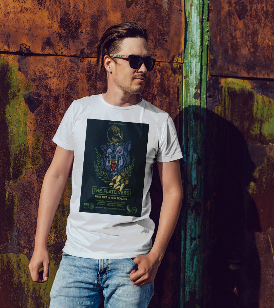 Sticky Fingaz Presents The Flatliners First Time In New Zealand 2025 Hamilton Auckland Wellington Show Dates T-Shirt