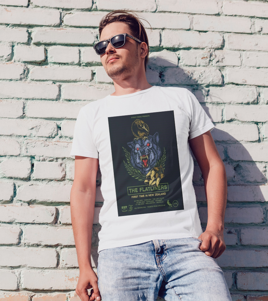 Sticky Fingaz Presents The Flatliners First Time In New Zealand 2025 Hamilton Auckland Wellington Show Dates T-Shirt
