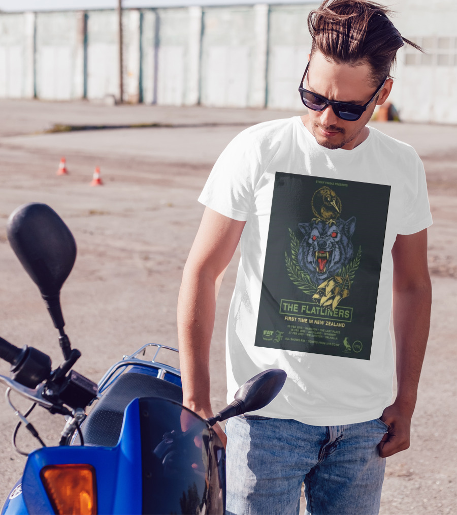 Sticky Fingaz Presents The Flatliners First Time In New Zealand 2025 Hamilton Auckland Wellington Show Dates T-Shirt