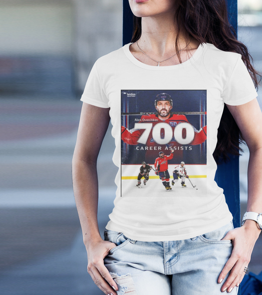 Alex Ovechkin Washington Capitals 700 Career Assists Hockey Milestone T-Shirt