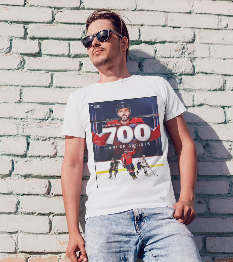 Alex Ovechkin Washington Capitals 700 Career Assists Hockey Milestone T-Shirt