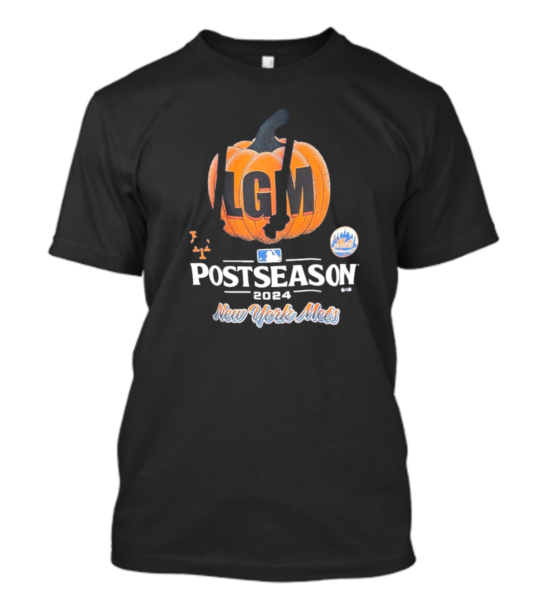 LGM Mets Pumpkin MLB Postseason 2024 New York Mets T-Shirt