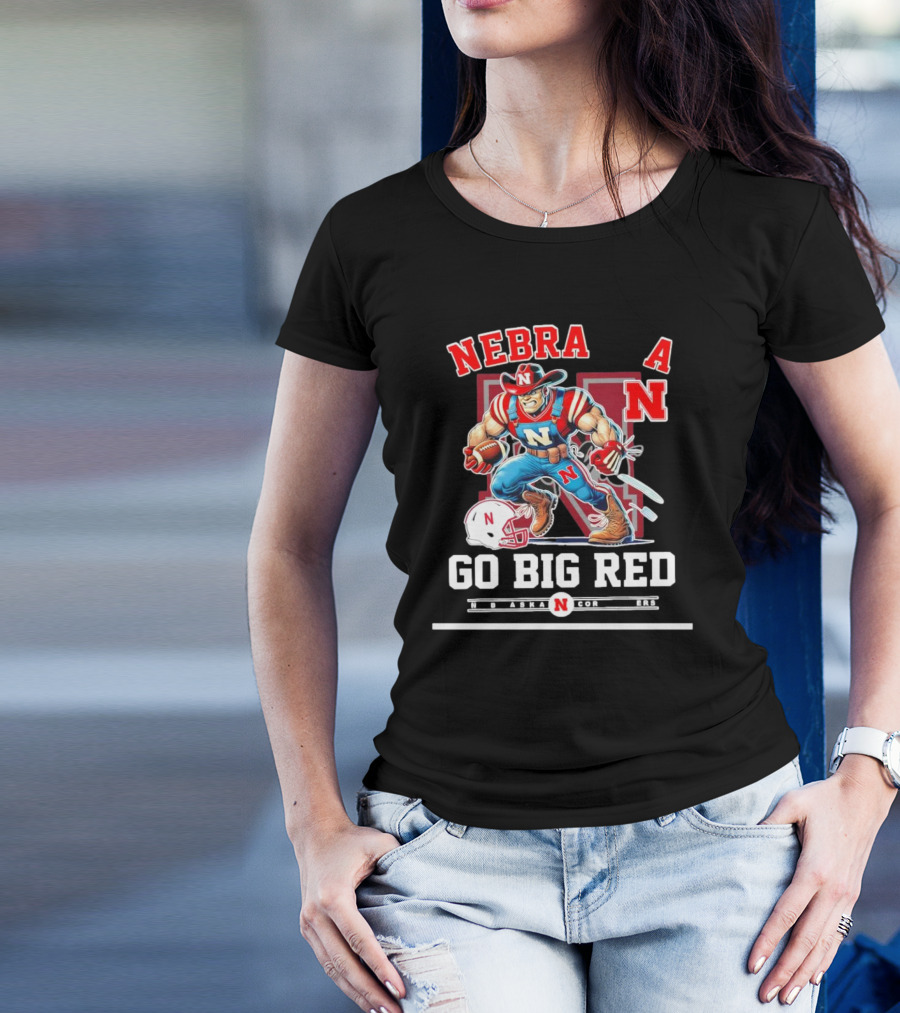 Nebraska Cornhuskers Go Big Red Football Nebraskan Power Player T-Shirt