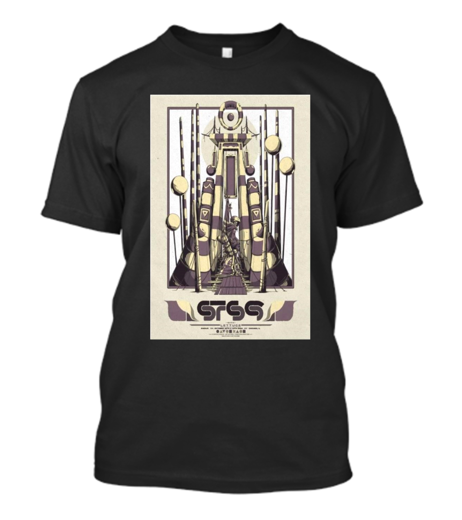 STS9 At Radius In Chicago On October 18-19 2024 Featuring Custom Geometric T-Shirt