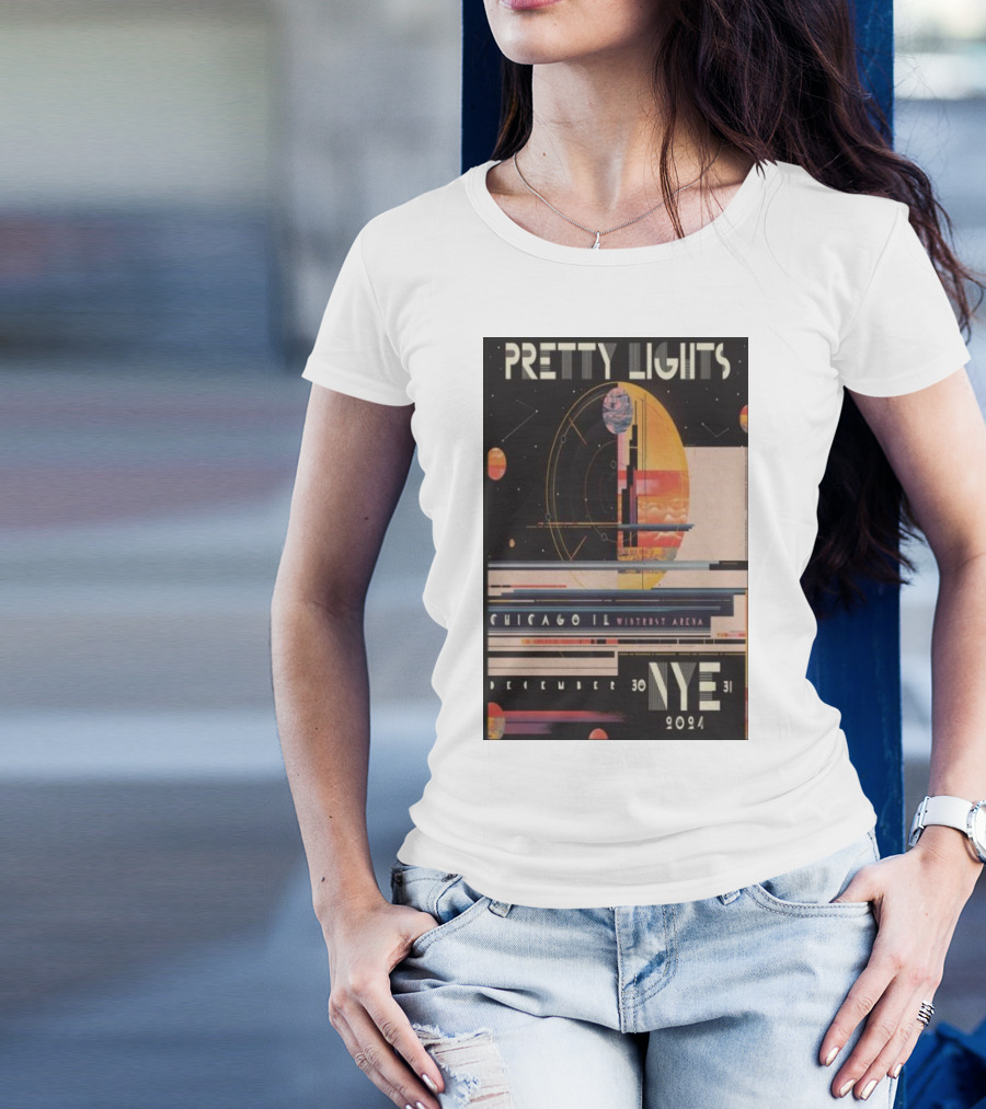 Pretty Lights Wintrust Arena Chicago IL December 30-31 NYE 2024 Tour T-Shirt