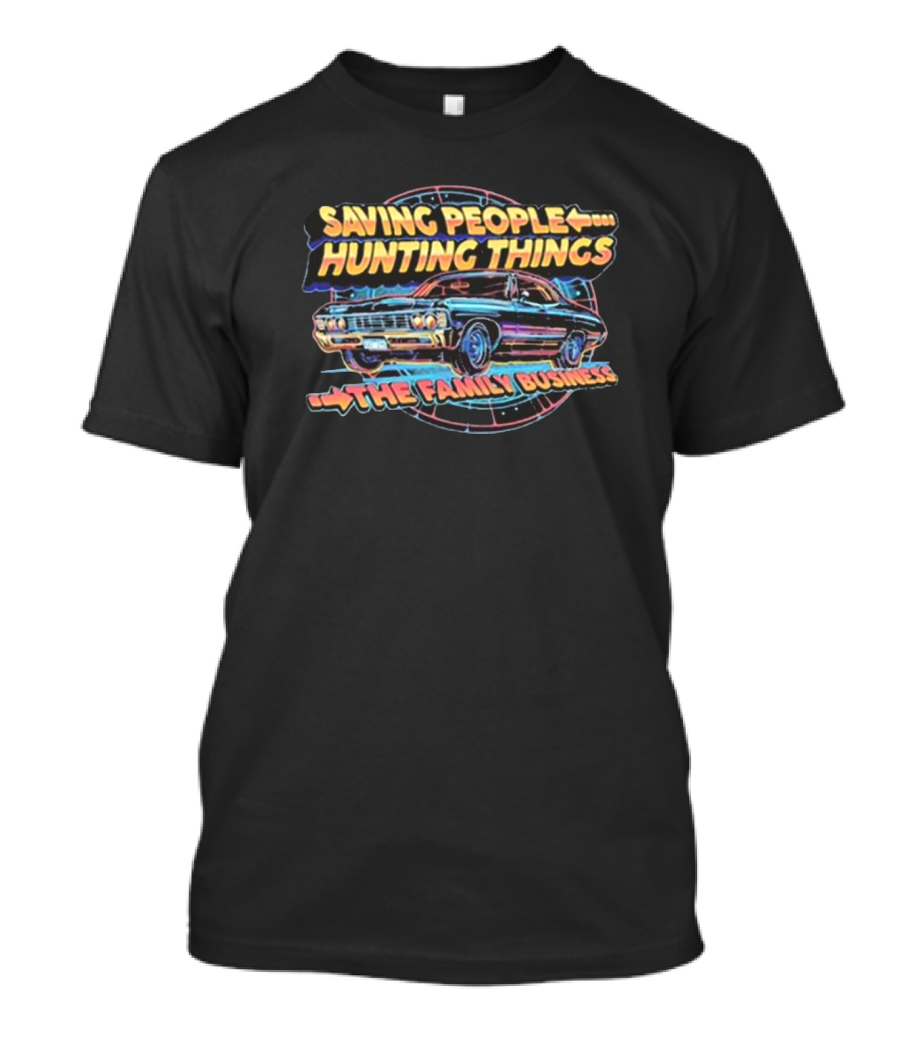 Saving People Hunting Things The Family Business Supernatural Vintage Car T-Shirt